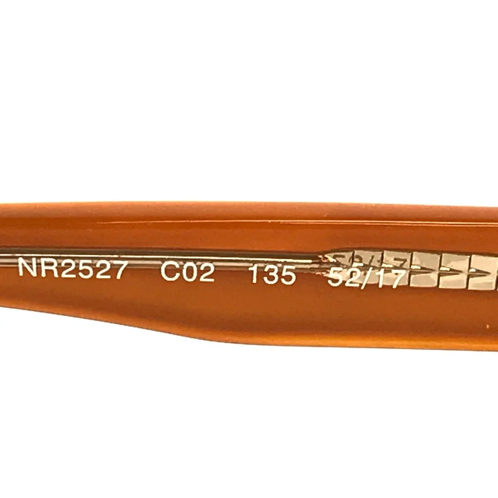 Nina Ricci Eyeglasses Frame NR2527 C02 Brown Orange Rectangle Half Rim 52-17-135